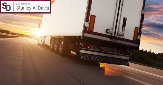Picture of a rear guard on a tractor-trailer
