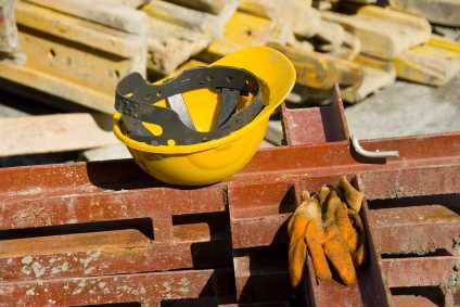 Image of construction worker helmet