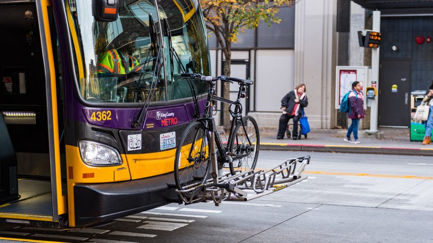 Image of bus in parking lot