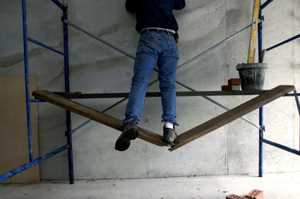 Image of failing scaffolding